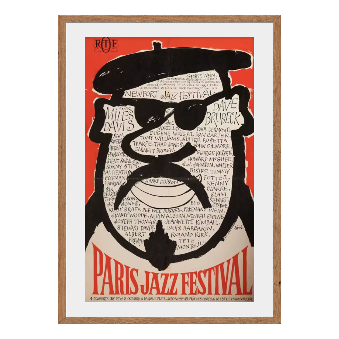 Affiche Paris Jazz Festival Wall Art Canvas Print