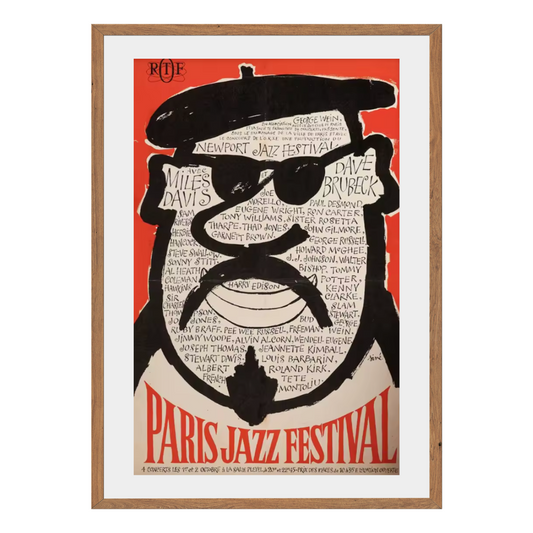 Affiche Paris Jazz Festival Wall Art Canvas Poster