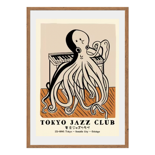 Tokyo Jazz Club Wall Art Canvas Print