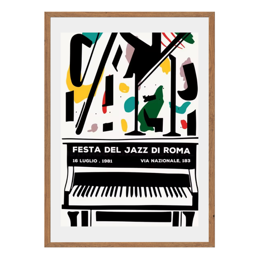 Festa Del Jazz Di Roma Wall Art Canvas Poster