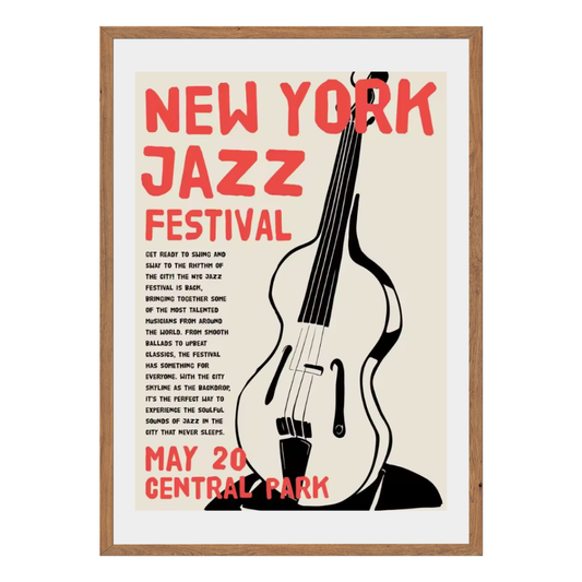 New York Jazz Festival Wall Art Canvas Poster