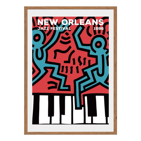 New Orleans Jazz Festival 1996 Wall Art Canvas Poster
