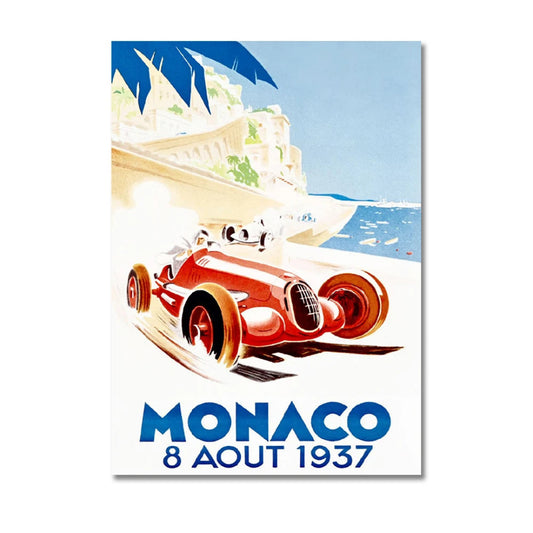 Monaco 8 Aout 1937 Wall Art Canvas Print