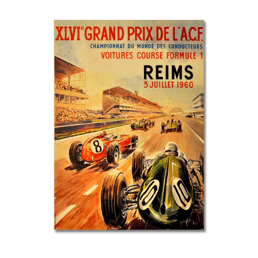 Reims 3 Juillet 1960 Wall Art Canvas Print