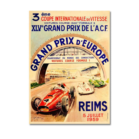 Reims 5 Juillet 1959 Wall Art Canvas Print
