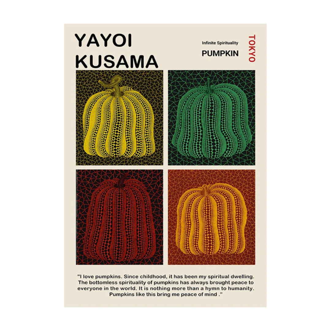 Modern Yayoi Kusama Art Minimalist Print Poster