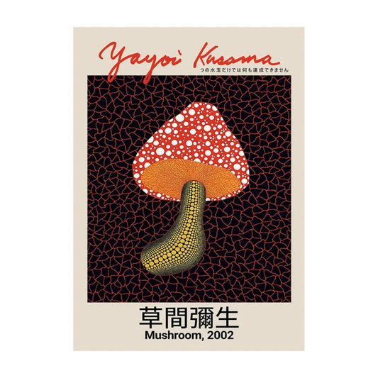 Modern Mushroom Art Minimalist Print Poster