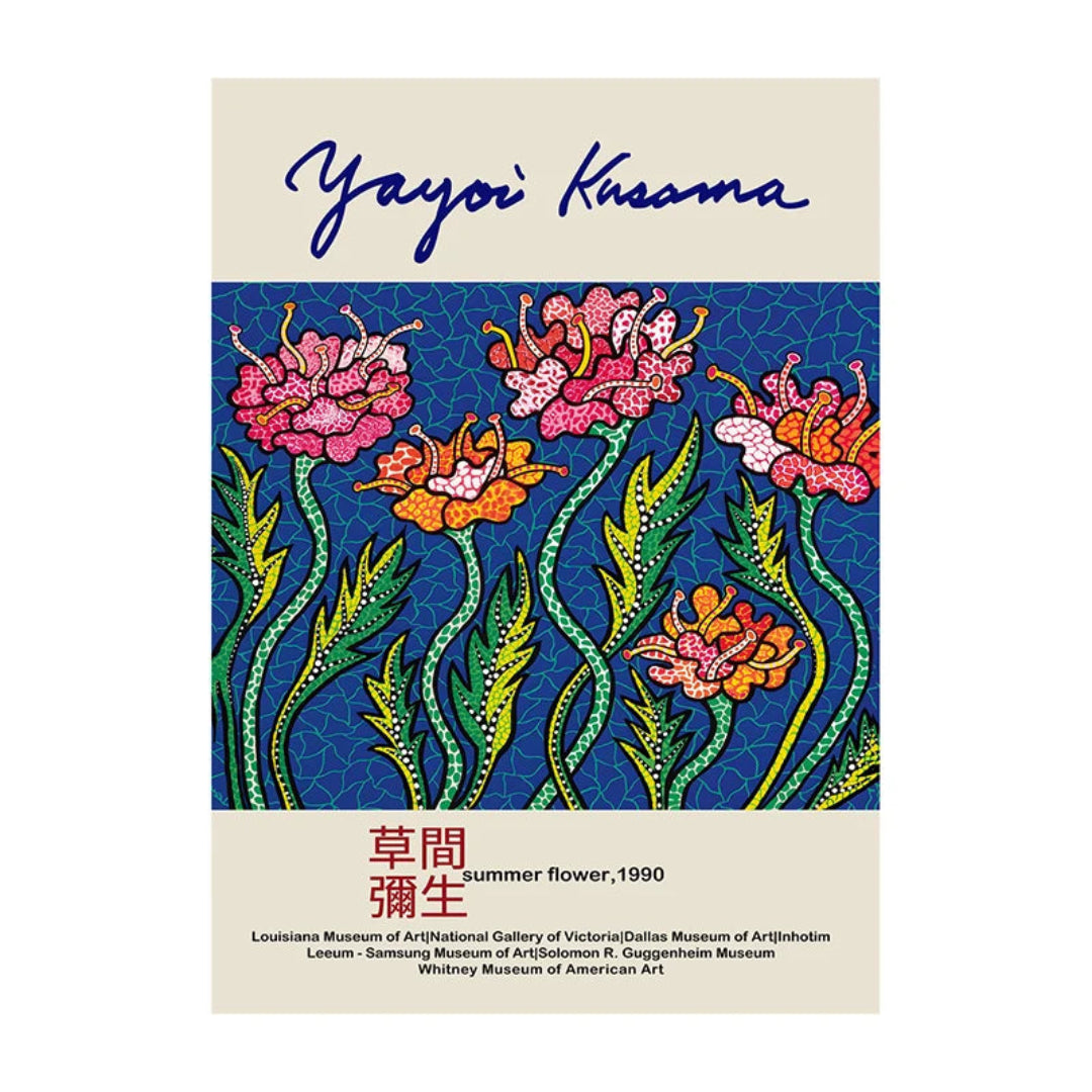 Yayoi Kusama Summer Flower Poster