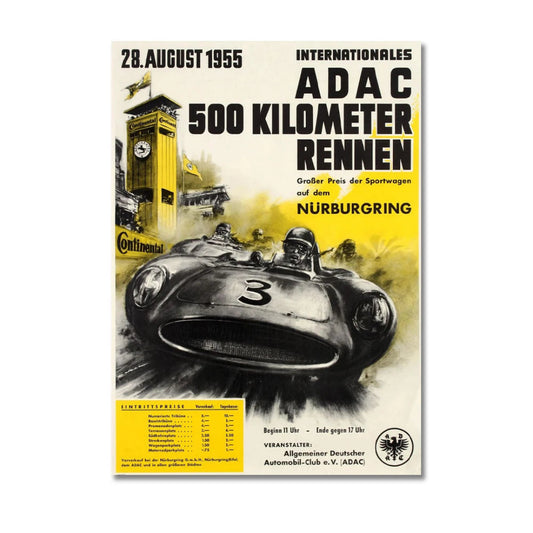 Adac 500 Kilometer Rennen Wall Art Canvas Print