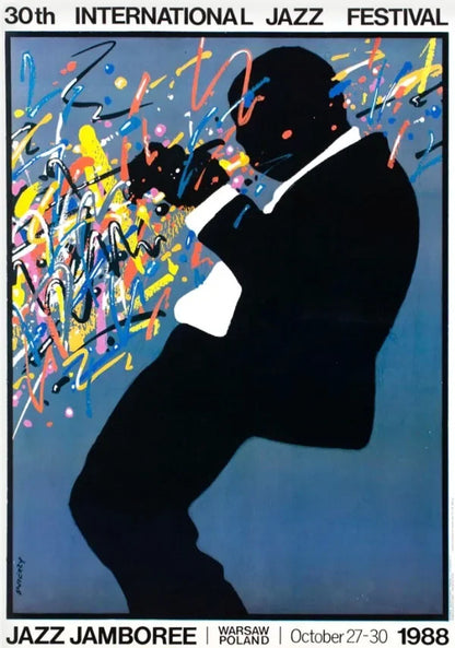 Vintage Jazz Festival Abstract Wall Art Poster