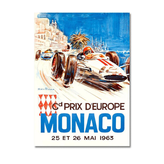 Monaco 25 Et 26 Mai 1963 Wall Art Canvas Print