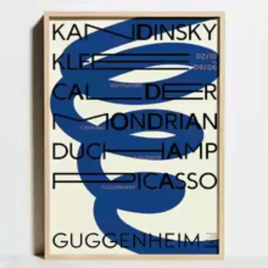 Guggenheim Blue Lines Wall Art Poster