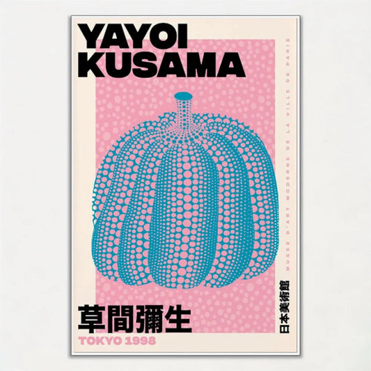 Yayoi Kusama Blue Pumpkin Art Poster