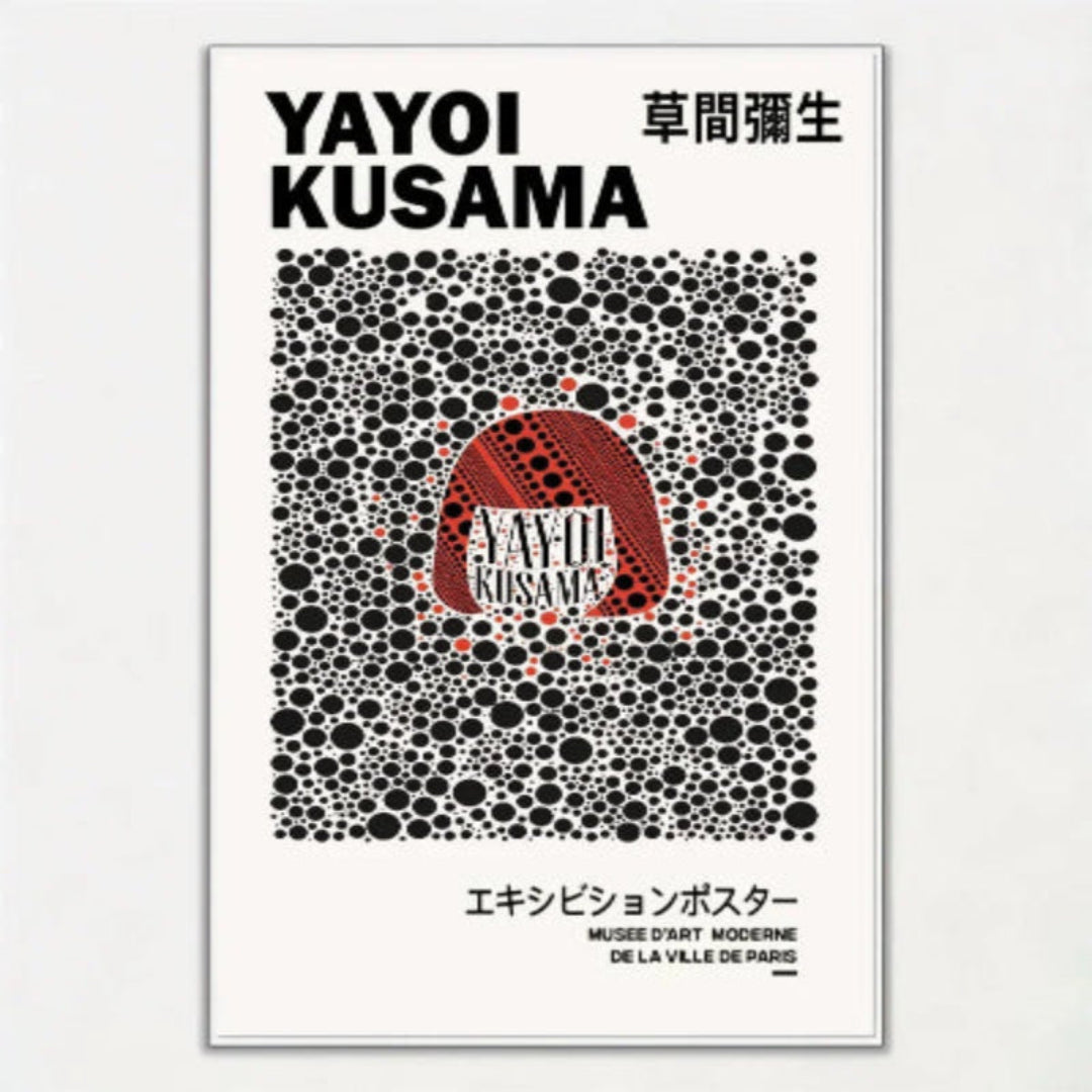 Yayoi Kusama Black Art Poster