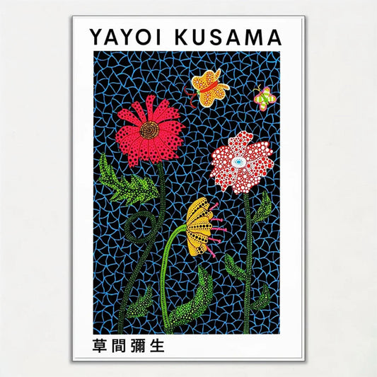 Yayoi Kusama Flower Poster