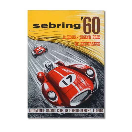Sebring 60 Wall Art Canvas Print