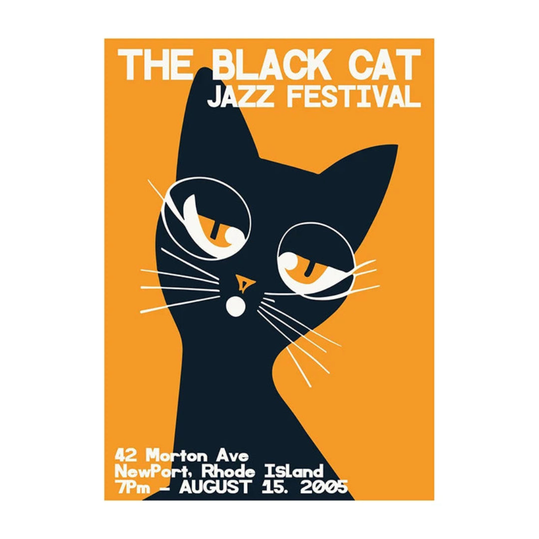 The Black Cat Jazz Festival Wall Art Posters