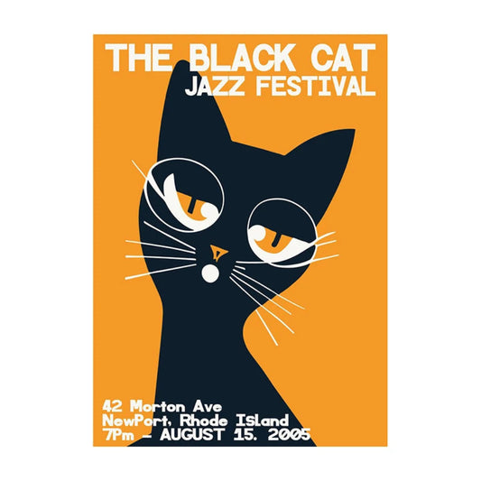 The Black Cat Jazz Festival Wall Art Posters